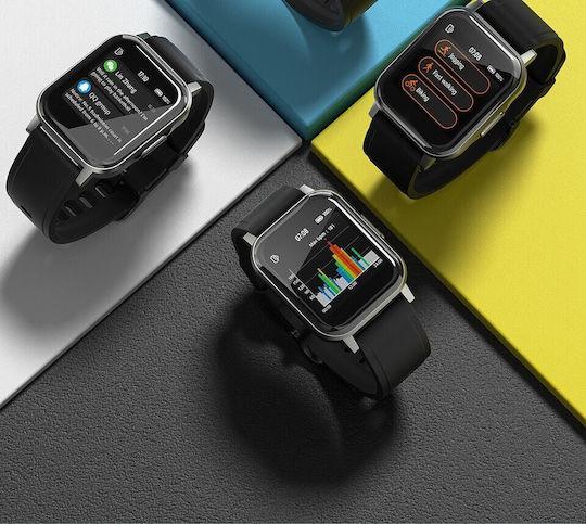 Haylou LS02 48mm Waterproof Smartwatch with Heart Rate Monitor (Black) view 9