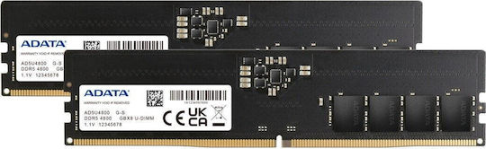 Adata 64GB DDR5 RAM with 2 Modules (2x32GB) and 4800 Speed for Desktop (AD5U480032G-DT) view 2