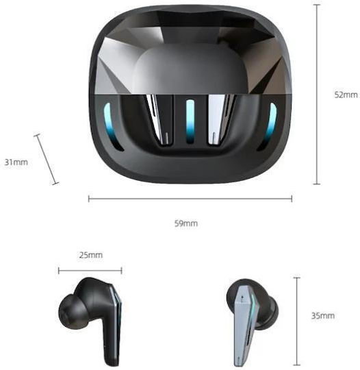 ProSound In-ear Bluetooth Handsfree Earphones with Sweat Resistance and Charging Case Black vue 8