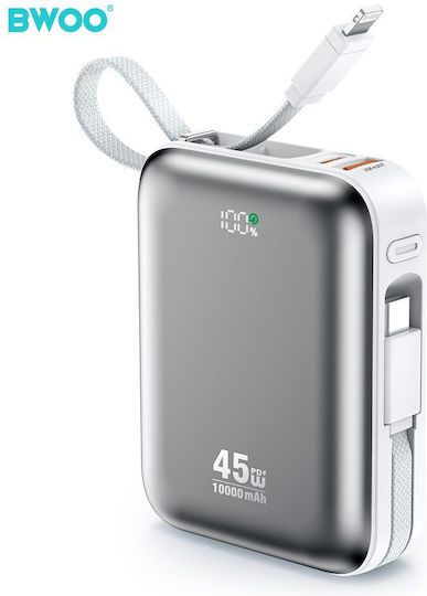 BWOO P77 Power Bank 10000mAh 45W Gray view 2