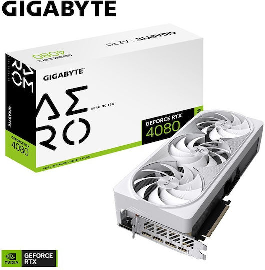 Gigabyte GeForce RTX 4080 16GB GDDR6X Aero OC Graphics Card (GV-N4080AERO OC-16GD)