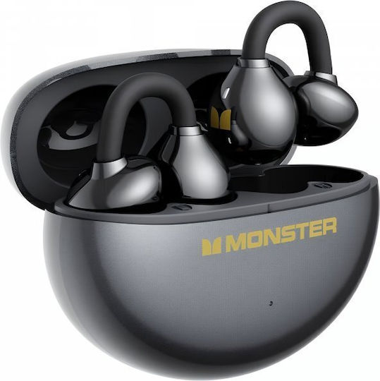Monster Airclip AC200 Open Ear Bluetooth Handsfree Headphones with Charging Case Black