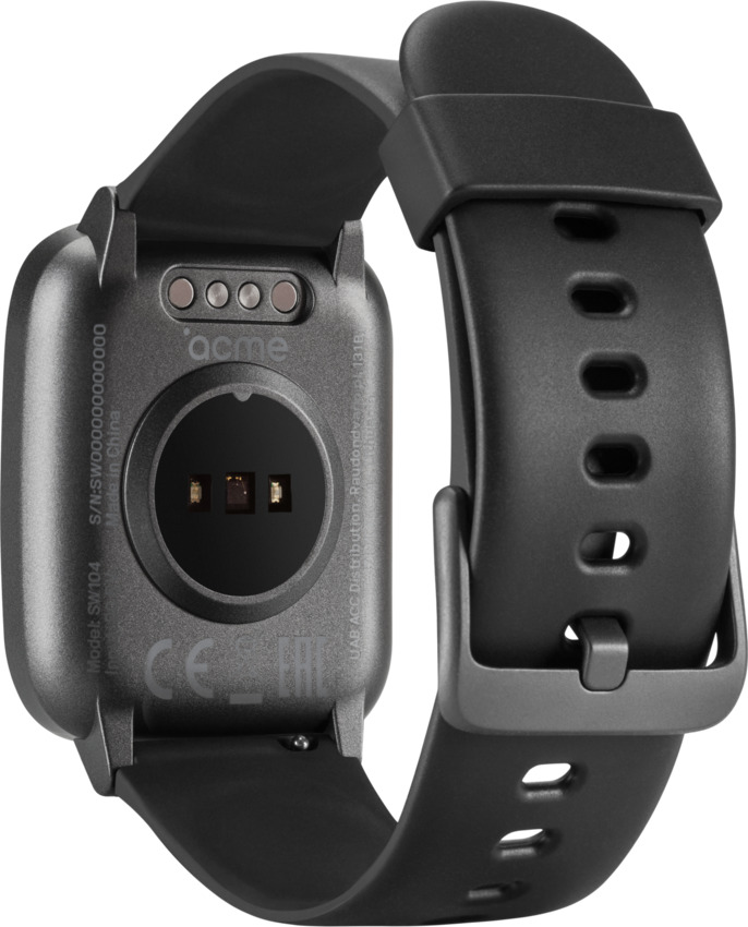 Acme SW104 Smartwatch with Heart Rate Monitor (Black) view 3