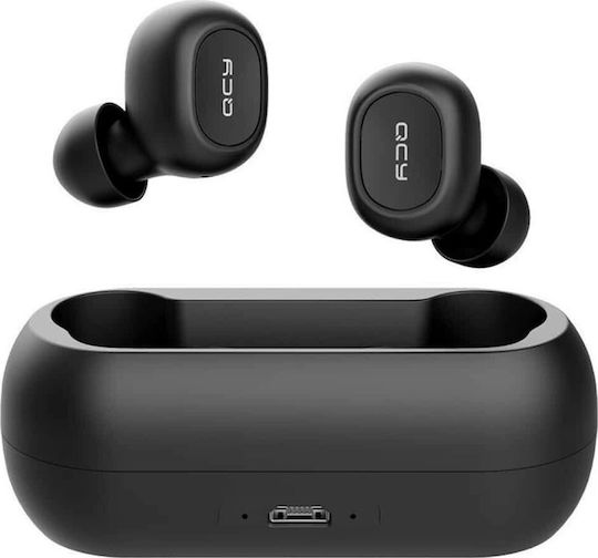 QCY T1c In-ear Bluetooth Handsfree Earphones with Charging Case Black view 1