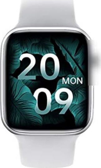 HW22 44mm Smartwatch with Heart Rate Monitor (Silver) view 2
