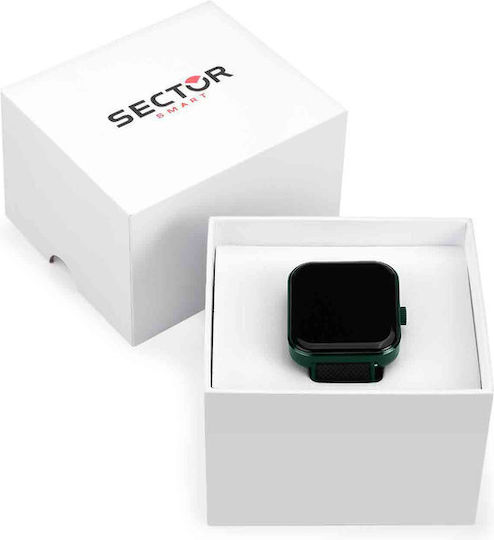 Sector S03 Pro Light Smartwatch with Heart Rate Monitor (Black/Green) view 2