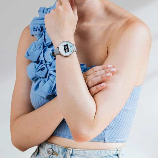Reflex Active Series 03 38mm Smartwatch with Heart Rate Monitor (Grey & Blue Butterfly) vue 7