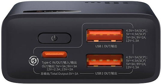 Baseus Adaman2 Overseas Edition Power Bank 10000mAh 30W with 2 USB-A Ports and USB-C Port Power Delivery Overseas Edition vue 2
