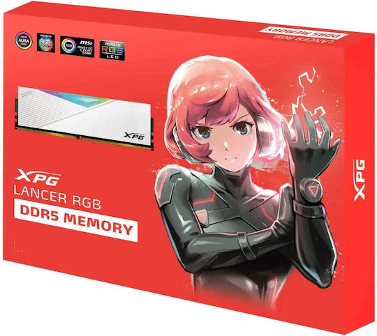 Adata XPG Lancer 32GB DDR5 RAM with 2 Modules (2x16GB) and 6000 Speed for Desktop (AX5U6000C3016G-DCLARWH) view 5