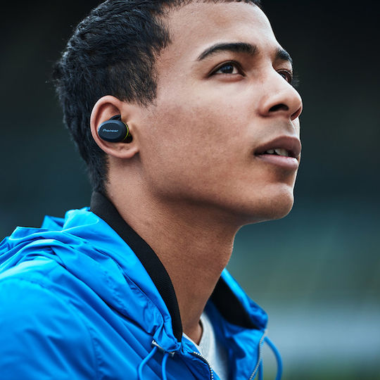 Pioneer E8 In-ear Bluetooth Handsfree Earphones with Sweat Resistance and Charging Case Yellow vue 3