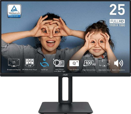 MSI PRO MP251P IPS Monitor 24.5" FHD 1920x1080 with Response Time 4ms GTG