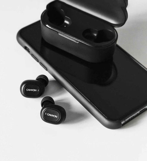 Canyon CND-TBTHS2B In-ear Bluetooth Handsfree Earphones with Charging Case Black view 6