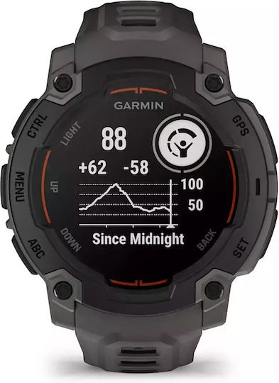Garmin Instinct E 45mm Waterproof Smartwatch with Heart Rate Monitor (Black with Charcoal Band) view 9