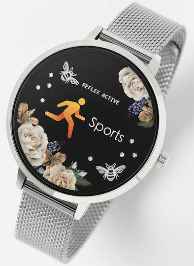 Reflex Active Series 03 38mm Smartwatch with Heart Rate Monitor (Silver Lilac Garden) view 2