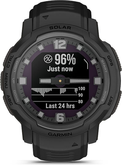 Garmin Instinct Crossover Solar Tactical 45mm Waterproof Smartwatch with Heart Rate Monitor (Black) view 2