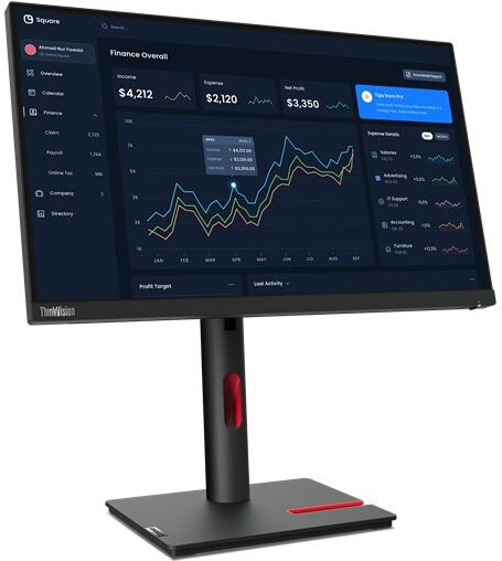 Lenovo ThinkVision T22i-30 IPS Monitor 21.5" FHD 1920x1080 view 2