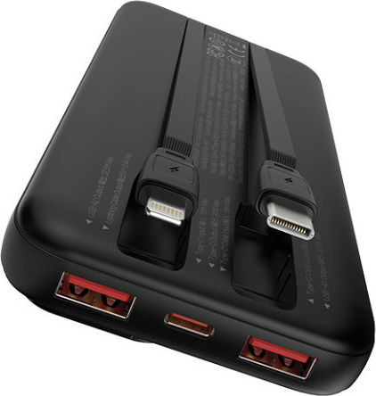 Recci RPB-P67 Power Bank 10000mAh 22.5W Black view 3