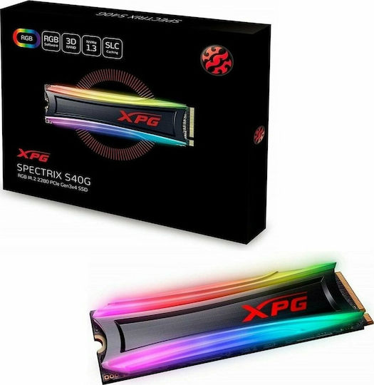 Adata XPG Spectrix S40G RGB SSD 1TB M.2 Type with PCI Express 3.0 Communication Protocol and Heatsink PH-AS40G-1TT-C vue 4