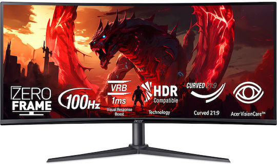 Acer Nitro XZ340CUHbiiphx VA HDR Curved Gaming Monitor 34" QHD 3440x1440 with Response Time 5ms GTG