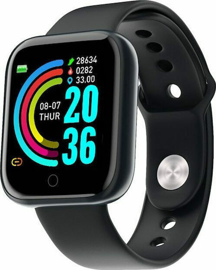 Clever V2 Smartwatch with Heart Rate Monitor (Black)