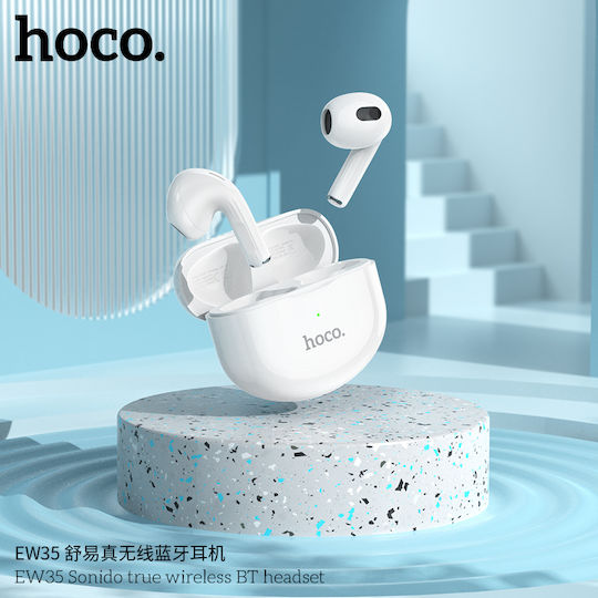 Hoco EW35 Earbud Bluetooth Handsfree Earphones with Charging Case White view 4