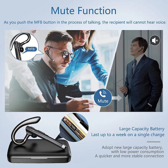 YYK-520 In-ear Bluetooth Handsfree Earphone Black view 5