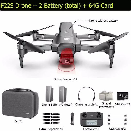 F22s 4k Pro 2b Drone with 4K Camera and Controller — вид 2