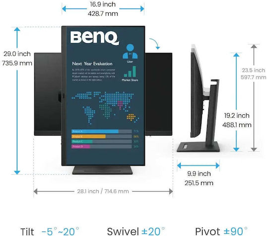 BenQ BL3290QT IPS Monitor 31.5" QHD 2560x1440 with Response Time 5ms GTG vue 8