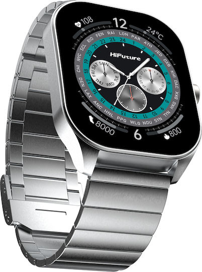 HiFuture FutureFit APEX Smartwatch with Heart Rate Monitor (Silver) view 2