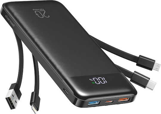 Charmast W2065 Power Bank 20000mAh with 2 USB-A Ports and USB-C Port Power Delivery / Quick Charge 3.0 Black view 1