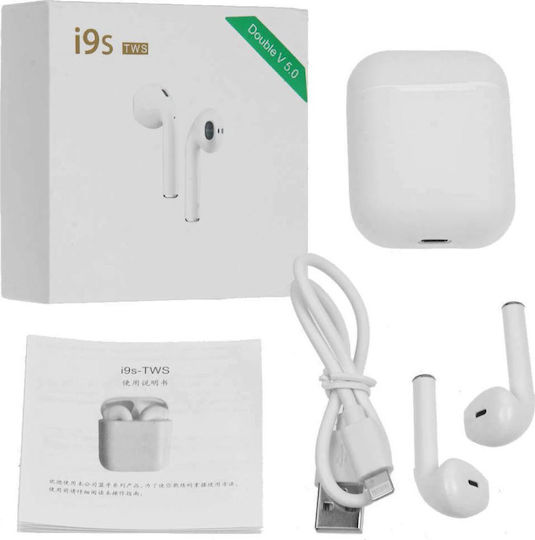 i9S-TWS Earbud Bluetooth Handsfree Earphones with Charging Case White view 4