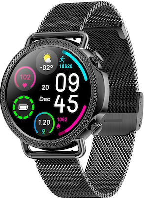 Aoke V25 Smartwatch with Heart Rate Monitor (Black)