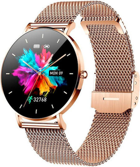 Aoke T8 Smartwatch with Heart Rate Monitor (Rose Gold)