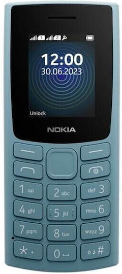 Nokia 110 (2023) Dual SIM Mobile with Buttons (Greek Menu) Cloudy Blue view 2