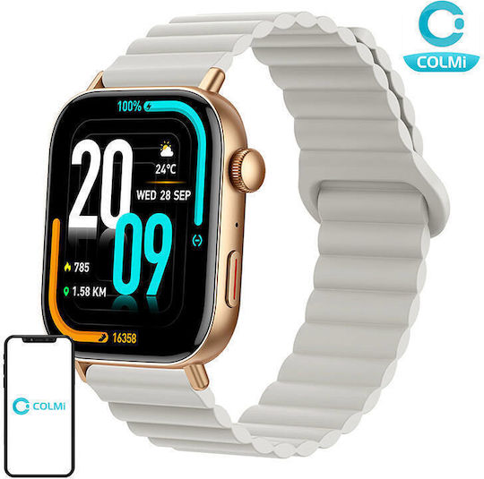 Colmi C8 Max Smartwatch with Heart Rate Monitor (Magnetic Bracelet Gold) vue 4