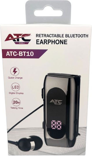 ATC BT10 In-ear Bluetooth Handsfree Earphone Lapel Silver view 4