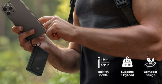 Silicon Power CP10 Power Bank 10000mAh 20W with USB-A Port and USB-C Port Black view 6