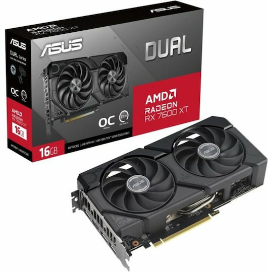 Asus Radeon RX 7600 XT 16GB GDDR6 Dual OC Graphics Card Ansicht 2