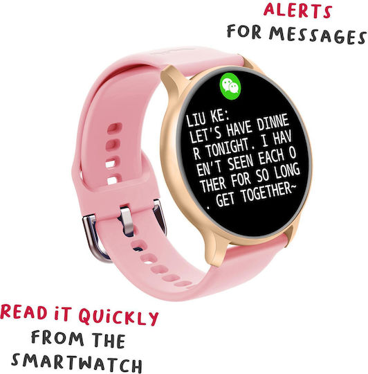 Celly Trainer Moon Smartwatch with Heart Rate Monitor (Pink) view 4