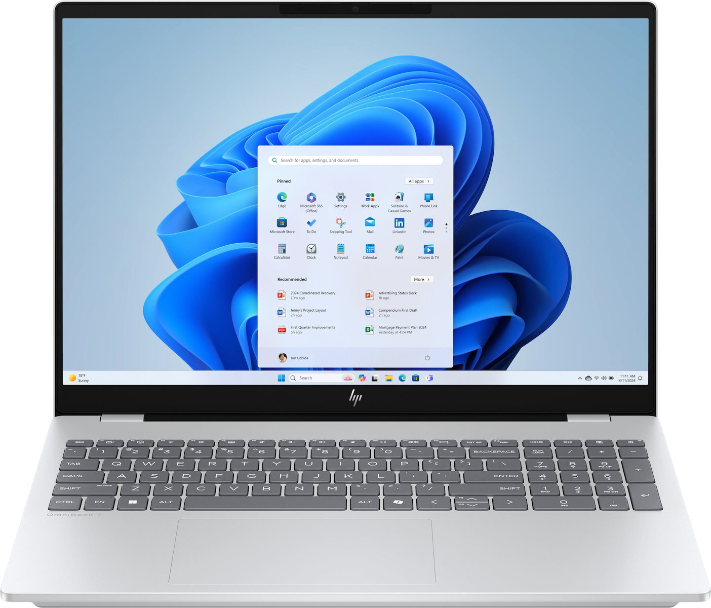HP OmniBook 7 16" FHD+ (Core 5-210H/16GB/512GB SSD/W11 Home) (US Keyboard) view 6
