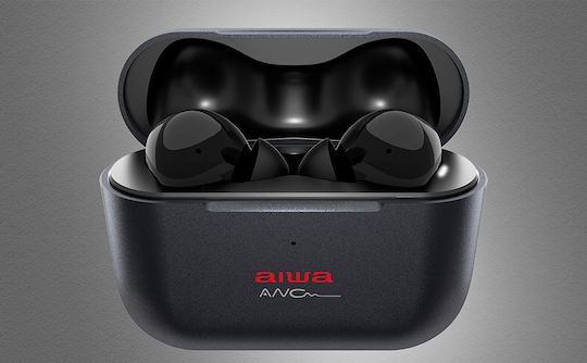 Aiwa EBTW-888ANC Earbud Bluetooth Handsfree Earphones with Charging Case Black view 3