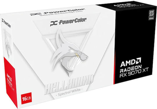 PowerColor Radeon RX 9070 XT 16GB GDDR6 Hellhound White Graphics Card view 5