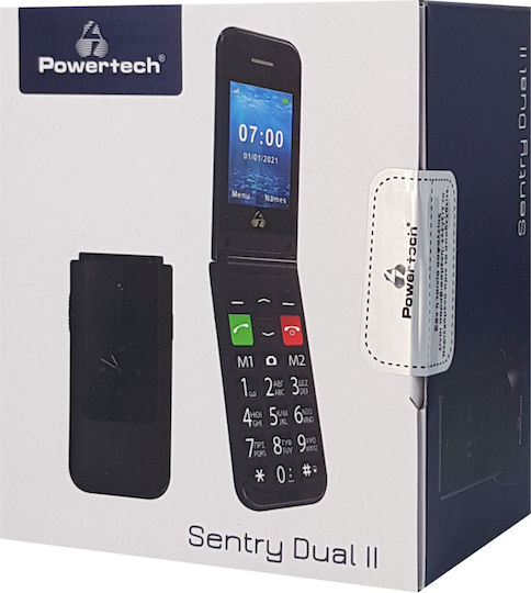 Powertech Sentry Dual II Single SIM Mobile with Large Buttons Black view 2