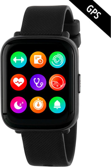 Marea B63001-1 Smartwatch with Heart Rate Monitor (Black)