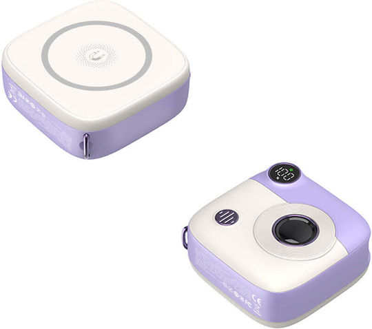 XO PR223 Power Bank 10000mAh 5W with USB-C Port Purple & White