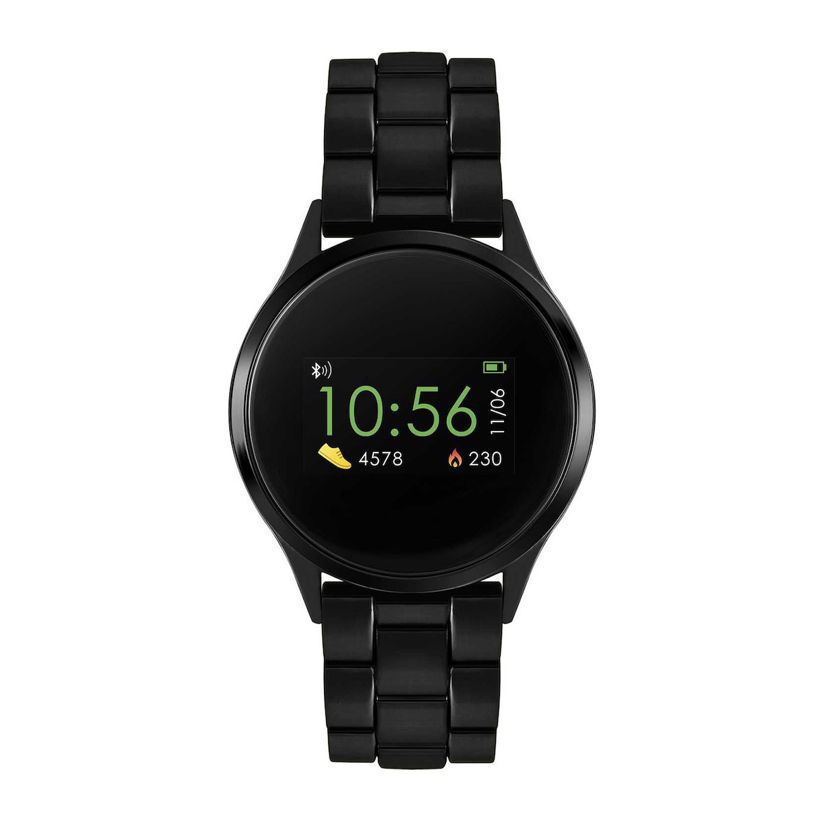 Reflex Active Series 04 38mm Smartwatch with Heart Rate Monitor (Black Bracelet)