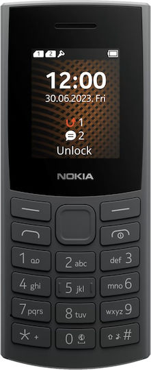 Nokia 105 4G (2023) Dual SIM (125MB/125MB) Mobile with Buttons (English Menu) Charcoal vue 2