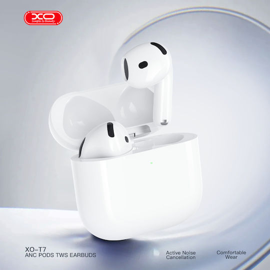 XO T7 Earbud Bluetooth Handsfree Earphones with Charging Case White view 8
