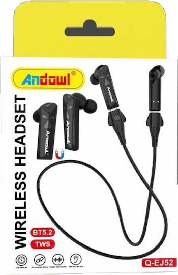 Andowl Q-EJ52 In-ear Bluetooth Handsfree Earphones with Sweat Resistance Black vue 2