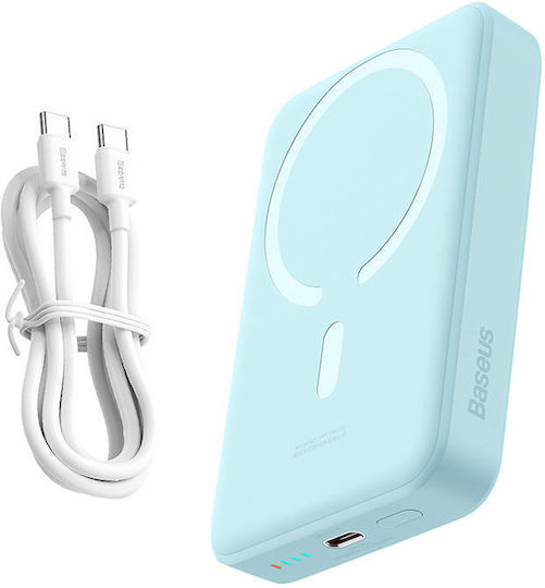Baseus Magnetic Mini MagSafe Power Bank 10000mAh 30W with USB-C Port Light Blue view 2